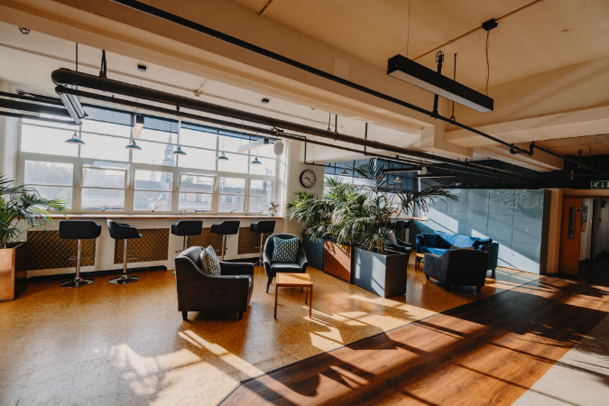 A modern commercial office space in west London. 